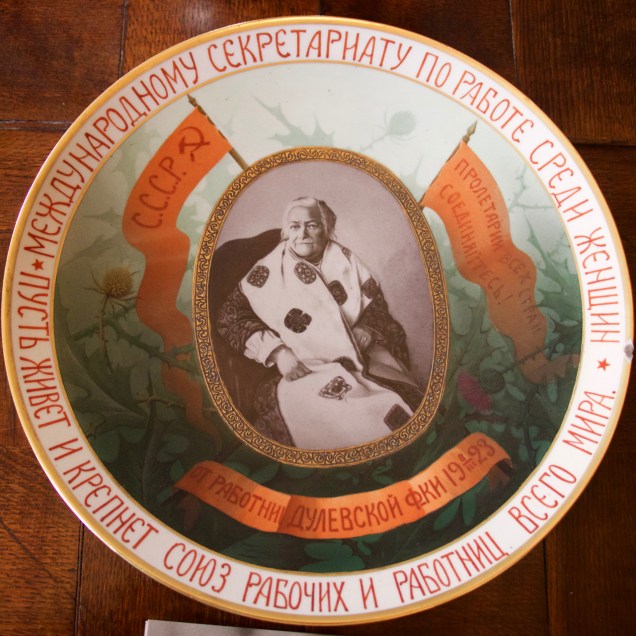 Gift plate received from Russian china workers
