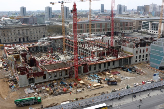 This is how far construction had proceeded on 7 April 2014 - just 14 months before topping out.